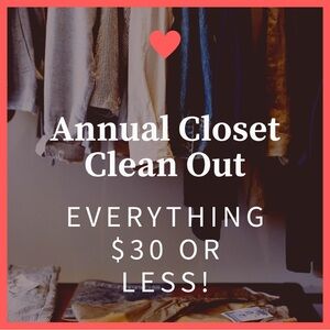 Annual Closet Clean Out Sale!